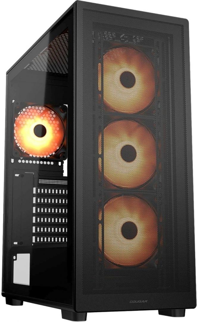 Корпус Cougar MX220 RGB Black (Midi Tower, ATX, 4x120, ARGB, 1xUSB-С , 2xUSB3, Fan hub)