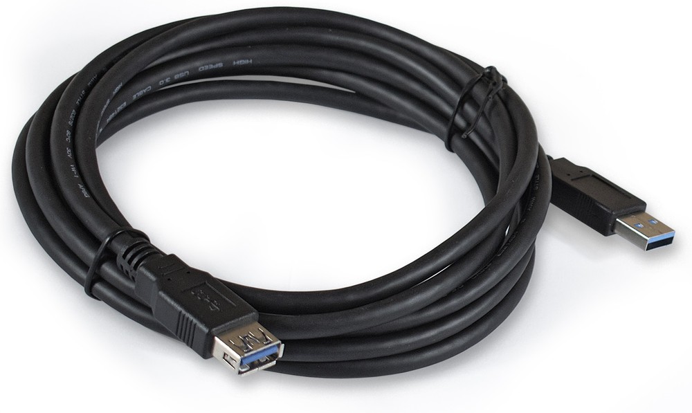 Кабель USB3.0 AM - > USB3.0 AF (удлинитель) 0,5м ExeGate (EX-CC-USB3-AMAF-0,5)