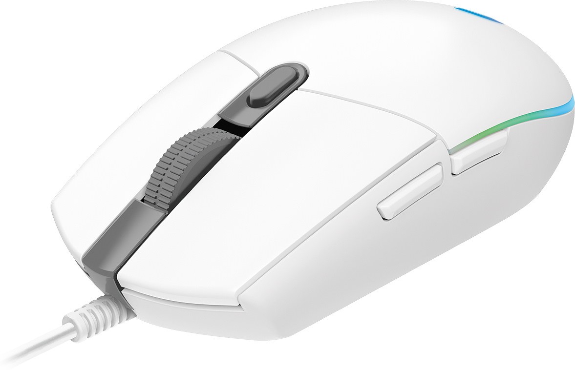 Мышь игровая Logitech G102 LIGHTSYNC белая (200-8000 DPI, RGB, 2,1м, 6 кнопок, БЕЗ ПО)