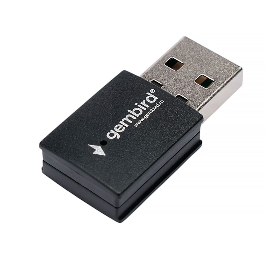 Адаптер Wi-Fi 2.4 ГГц + BT4.2 USB2.0 Gembird 2.4 ГГц (2.4 ГГц, до 150 Мбит/сек, BT 4.2 )