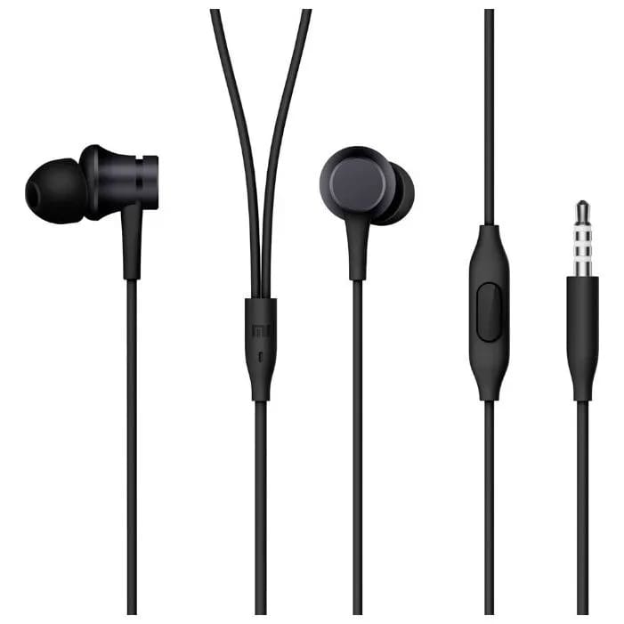 Наушники с микрофоном Xiaomi Mi Basic Black (1x4pin, смен. амбюш. S/M/L, 1,25м, 14г) ZBW4354TY