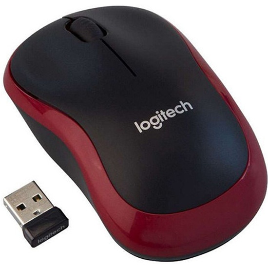 Мышь беспроводная Logitech M185 red (1000 dpi) 910-002633