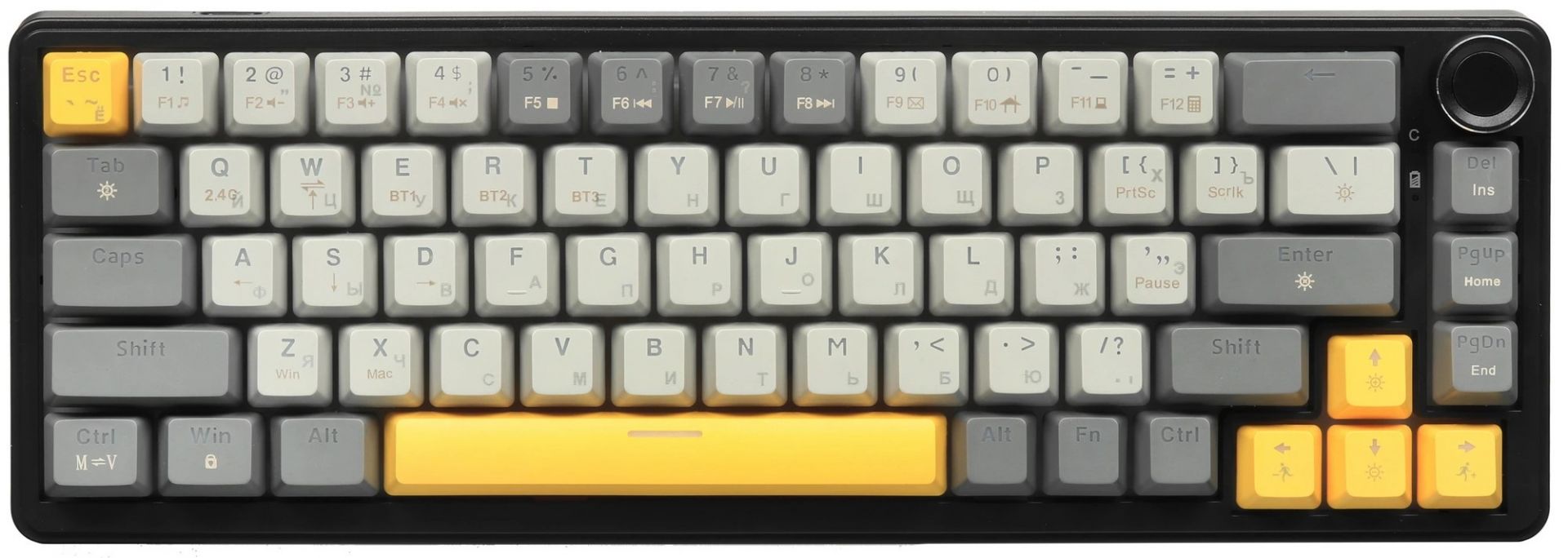 Клавиатура беспроводная игровая механическая AJAZZ AK690 (2,4ГГц/BT/USB, Melard Switch MC red, ARGB)