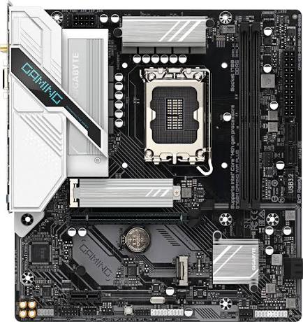 Материнская плата Gigabyte B760M GAMING PLUS WIFI DDR4 (1700, 4xD4, 6ф, 1xARGB, USB-C, WIFI6, BT5.3)