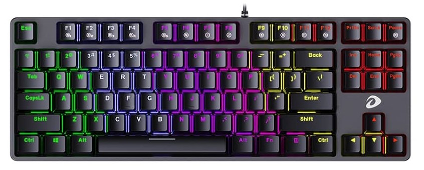 Клавиатура игровая механическая Dareu EK87 (Blue switch, FRGB, 87 клавиш) 