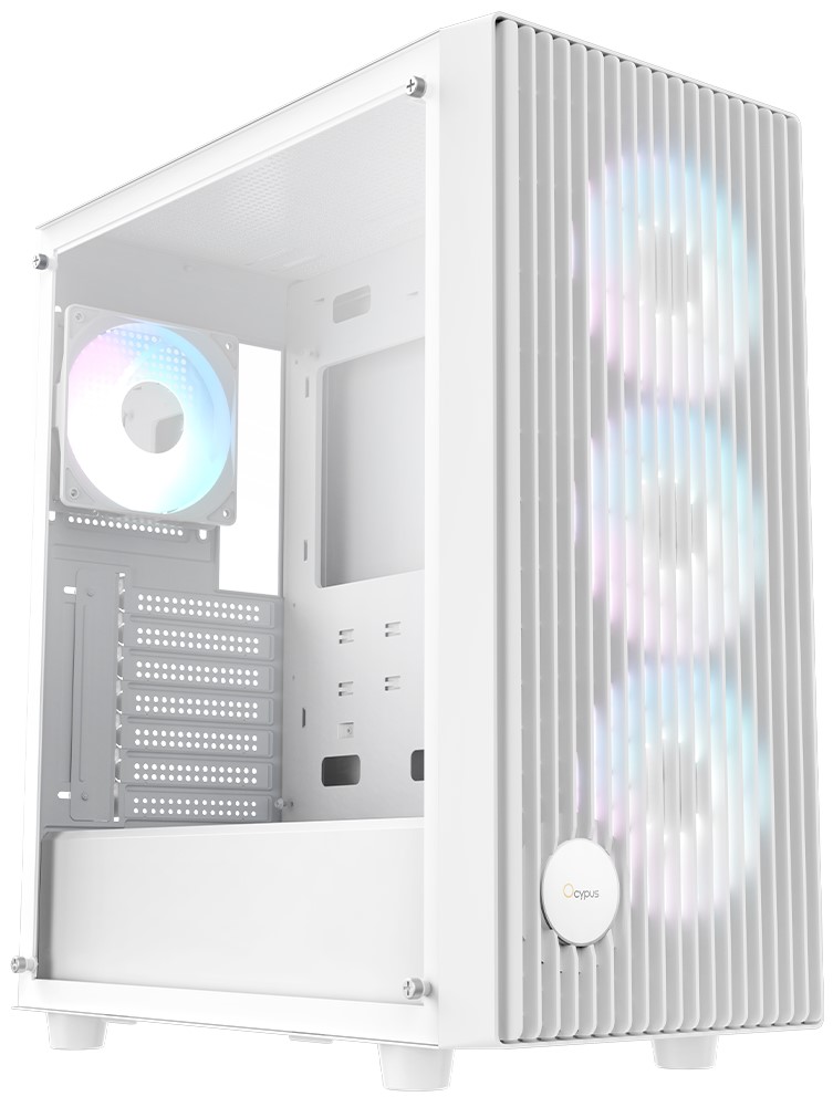 Корпус Ocypus Gamma C70 WH ARGB (Midi Tower, ATX, 4x120мм RGB, 1xUSB3.0, 1xUSB2.0, led switch) 