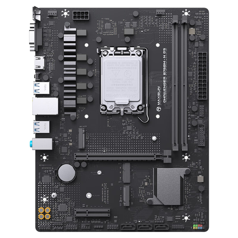 Материнская плата Maxsun Challenger B760M-N D5 V2 (LGA 1700, 6 фаз Dr. Mos 50A, 2xD5, 2xM.2 PCIe4)