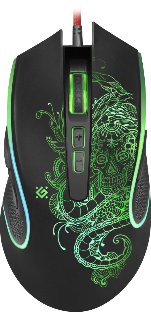 Мышь игровая Defender Venom GM-640L (1200-7200 DPI, FRGB, макросы, 1,5м, 8 кнопок) 52640