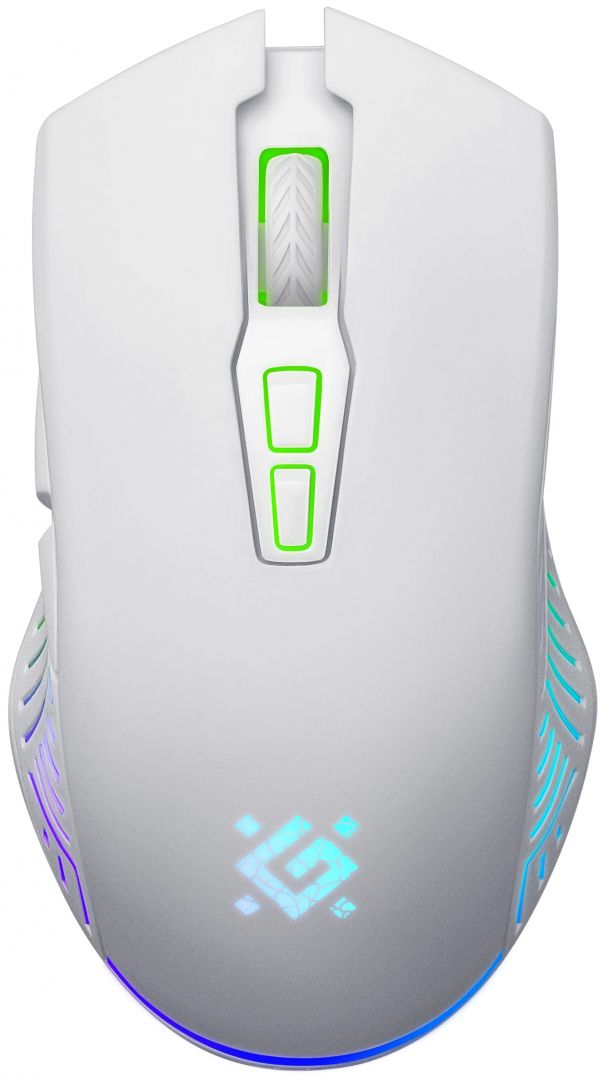 Мышь беспроводная игровая Defender Pandora GM-502 (1200-3200 DPI, FRGB, 2,4ГГц, USB-C, бесш. клик)