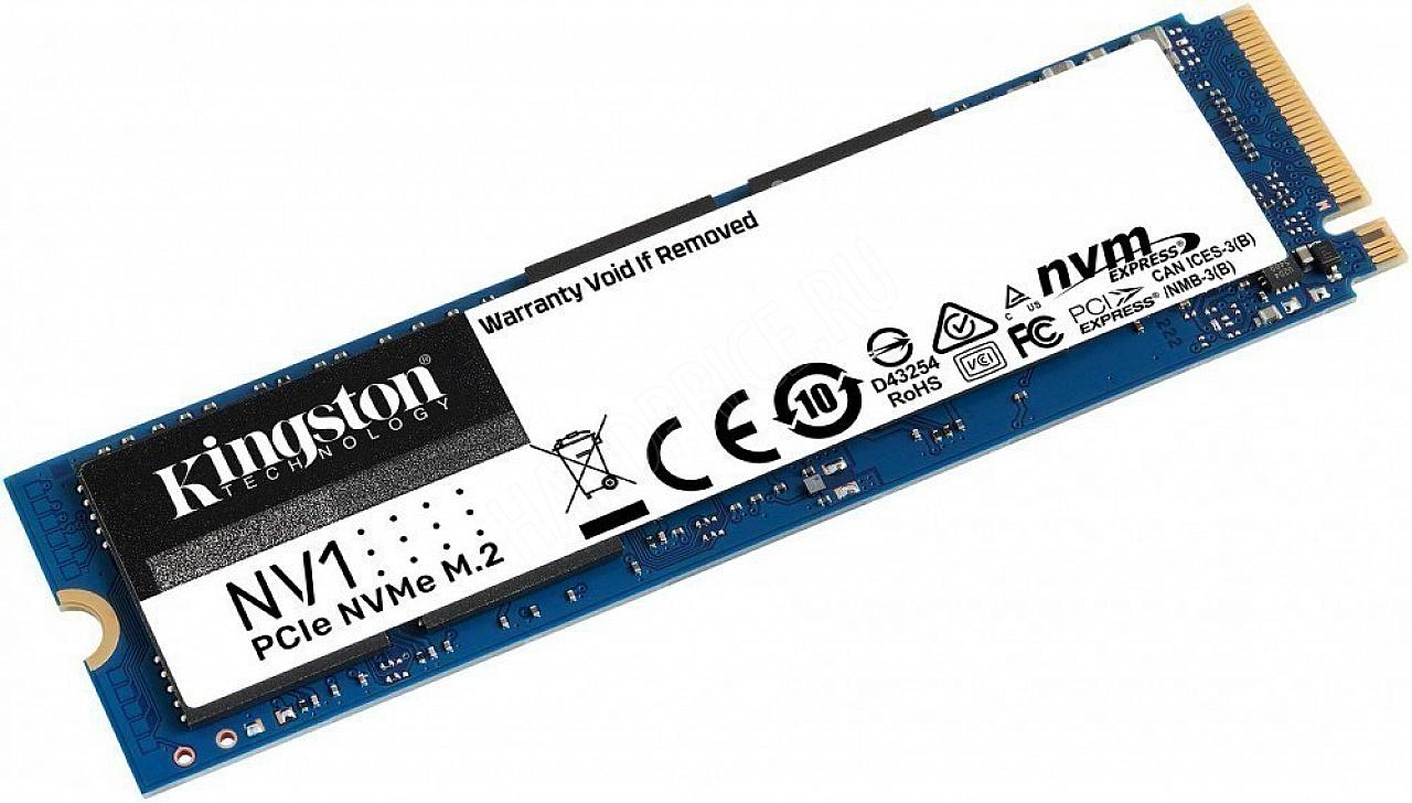 Твердотельный накопитель SSD M.2 NVMe 1ТБ Kingston NV1 PCIe3x4 (SNVS/1000G)