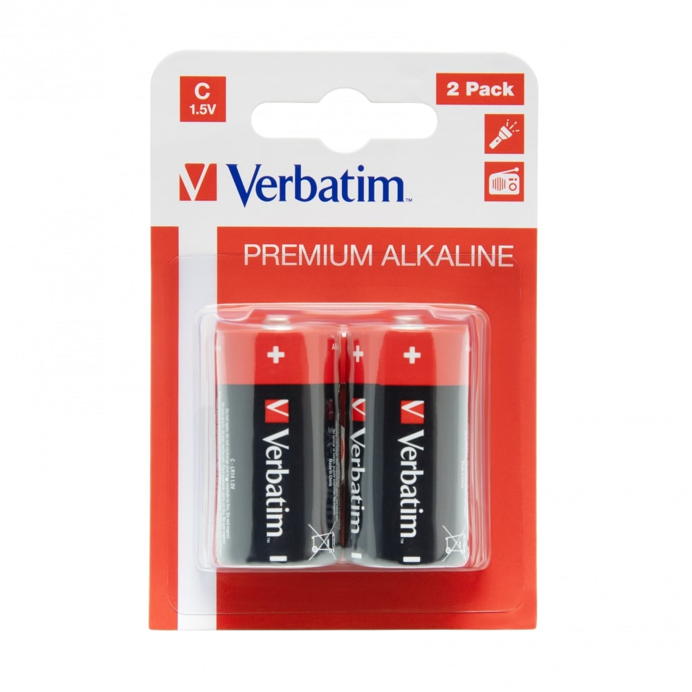 Батарейки Vebatim C-LR14 Alkaline 1,5V (2 шт) 49922