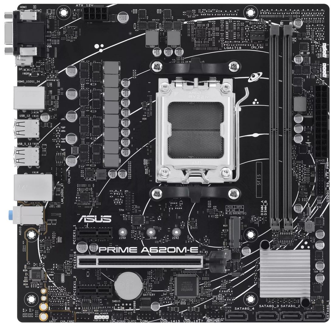 Материнская плата ASUS PRIME A620M-E (AM5, 2xD5, 2xARGB, 1xRGB, 2xSYS_FAN, 1xM.2) 90MB1F50-M0CAY0