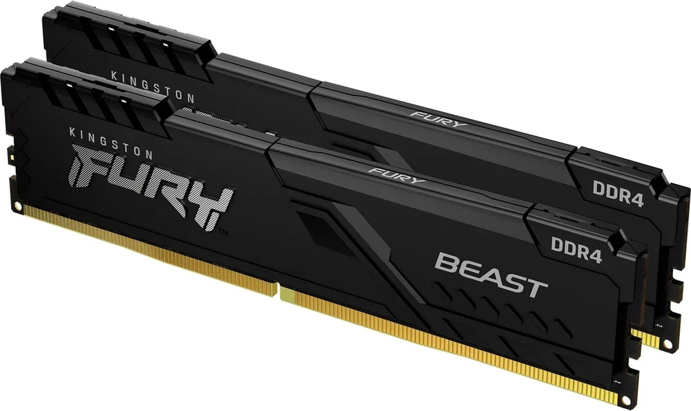 Оперативная память DDR4 16ГБ (2x8ГБ) 3733МГц Kingston FURY Beast Black (KF437C19BBK2/16)
