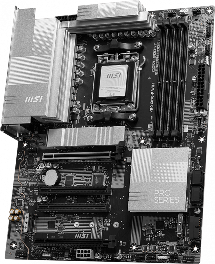 Материнская плата MSI PRO B840-P Wi-Fi (AM5, 10 фаз, 2xARGB, 4xD5, 2xM.2, USB-C front) 911-7E57-001