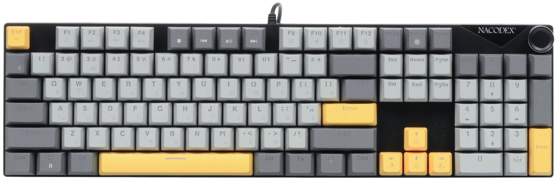 Клавиатура игровая механическая AJAZZ NK104 RS (USB, Melard Switch MC red, ARGB, 104 кл., 1,5м)
