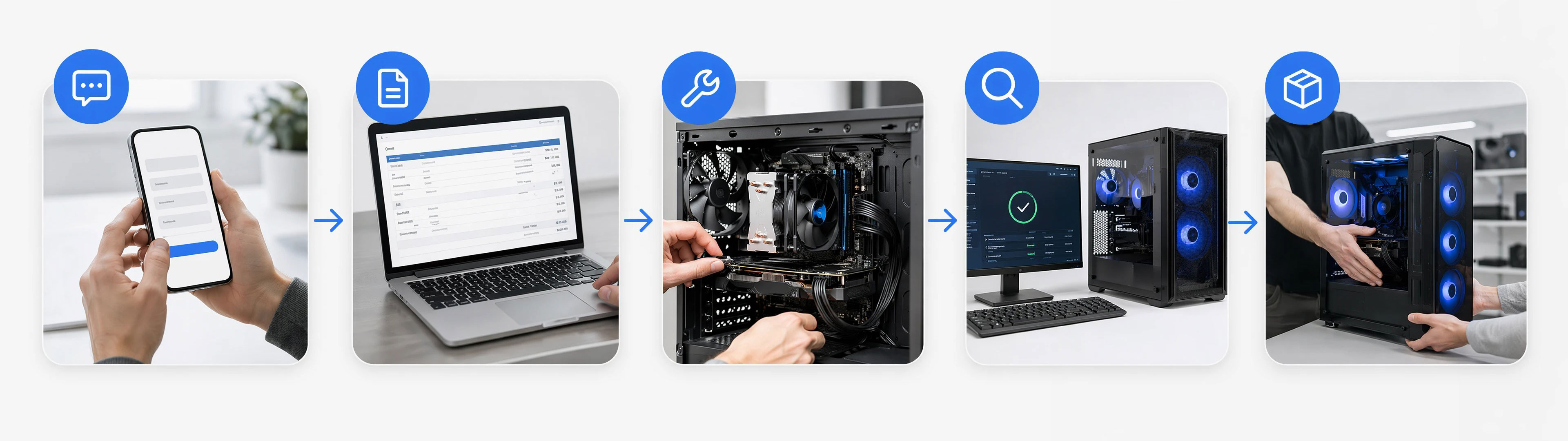 Как проходит сборка компьютера на заказ в Мистер Робот — 5 шагов