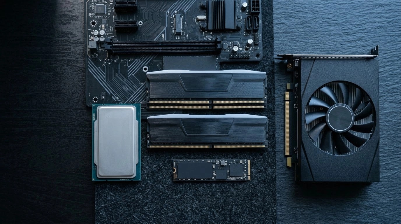 Процессор, оперативная память, SSD и видеокарта — ключевые комплектующие компьютера
